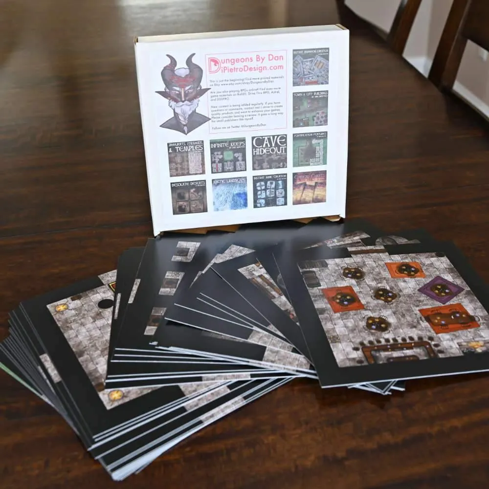 10 Pack Dungeon And Terrain Tiles Bundle