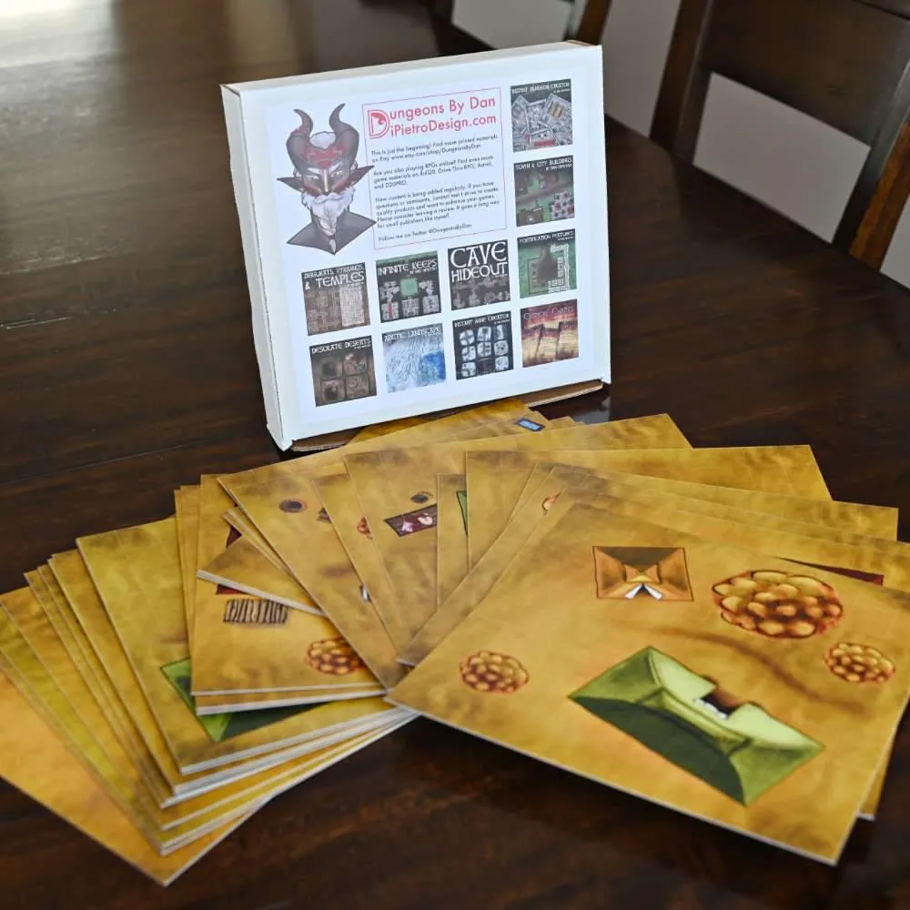 10 Pack Dungeon And Terrain Tiles Bundle