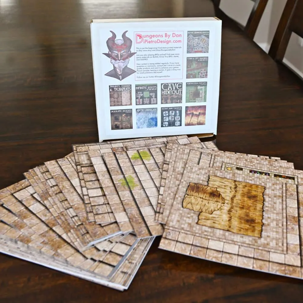 10 Pack Dungeon And Terrain Tiles Bundle