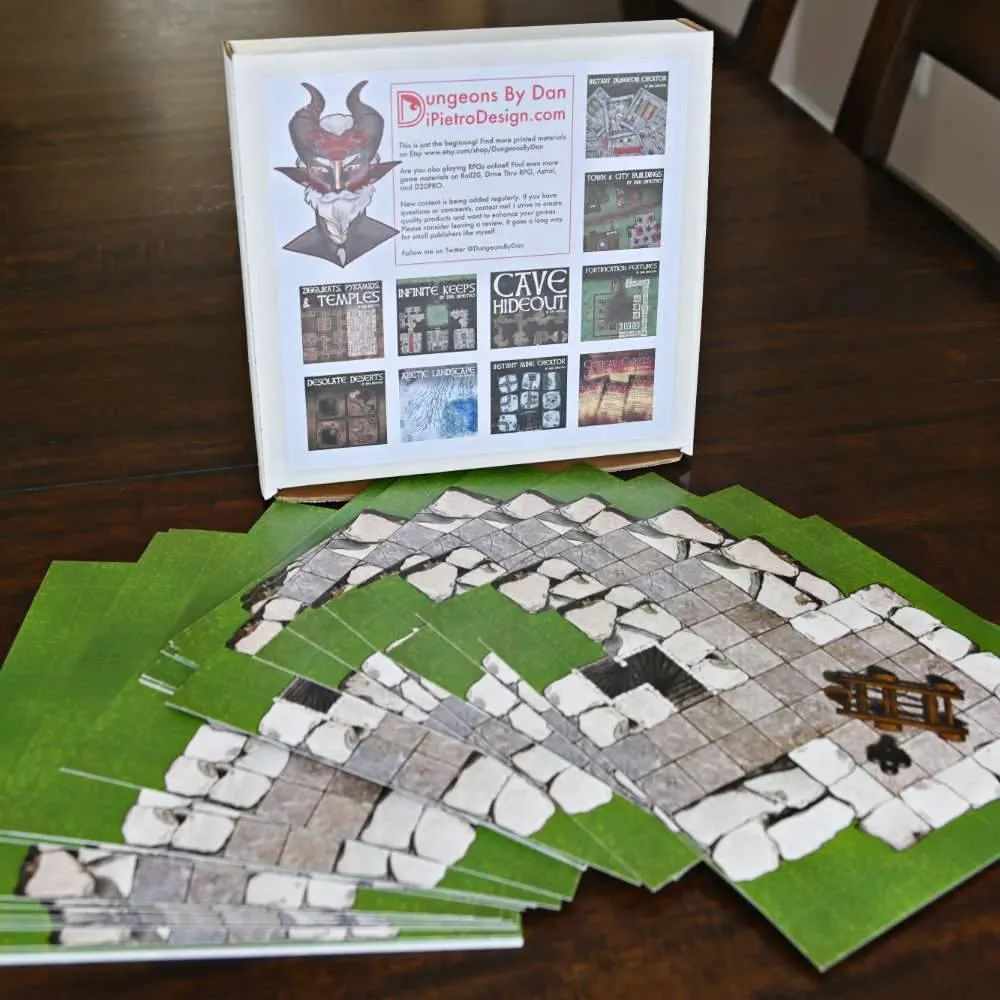 10 Pack Dungeon And Terrain Tiles Bundle