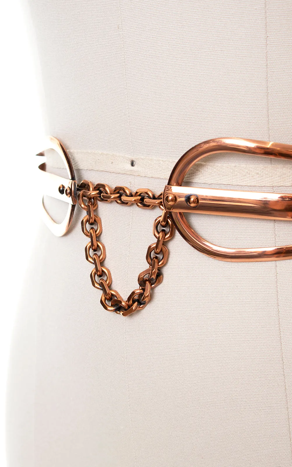 1950s RENOIR Copper Chain Belt | small/medium