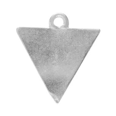 21mm Brushed Silver Triangle Drop Charm