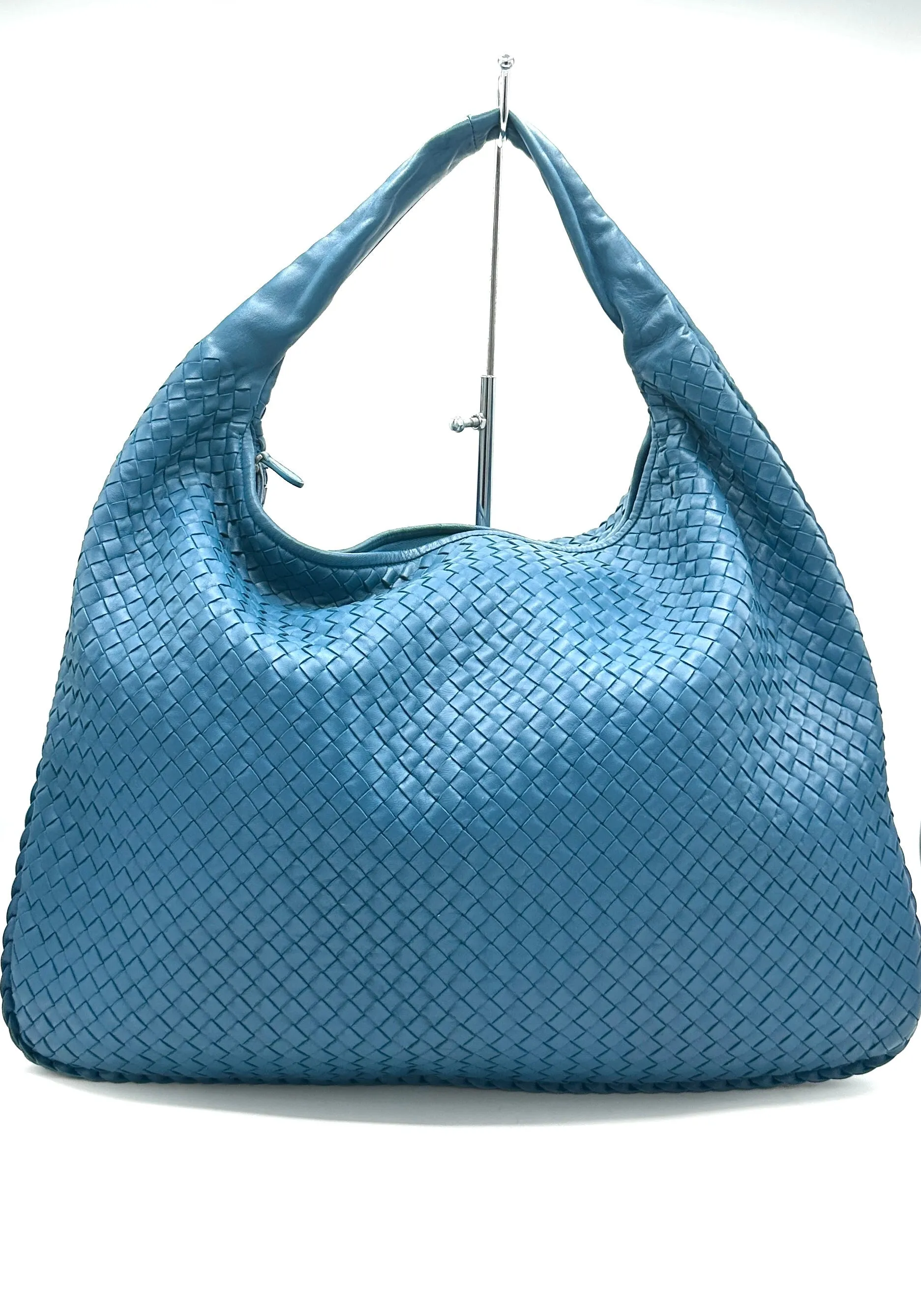 Blue Intrecciato XL Hobo Bag
