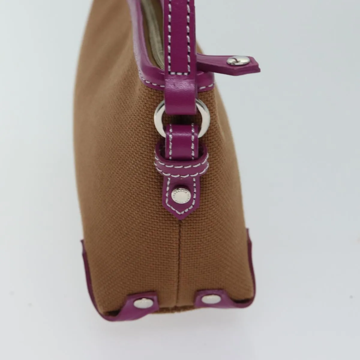 BURBERRY Blue Label Shoulder Bag Canvas 2way Brown Auth ac2940