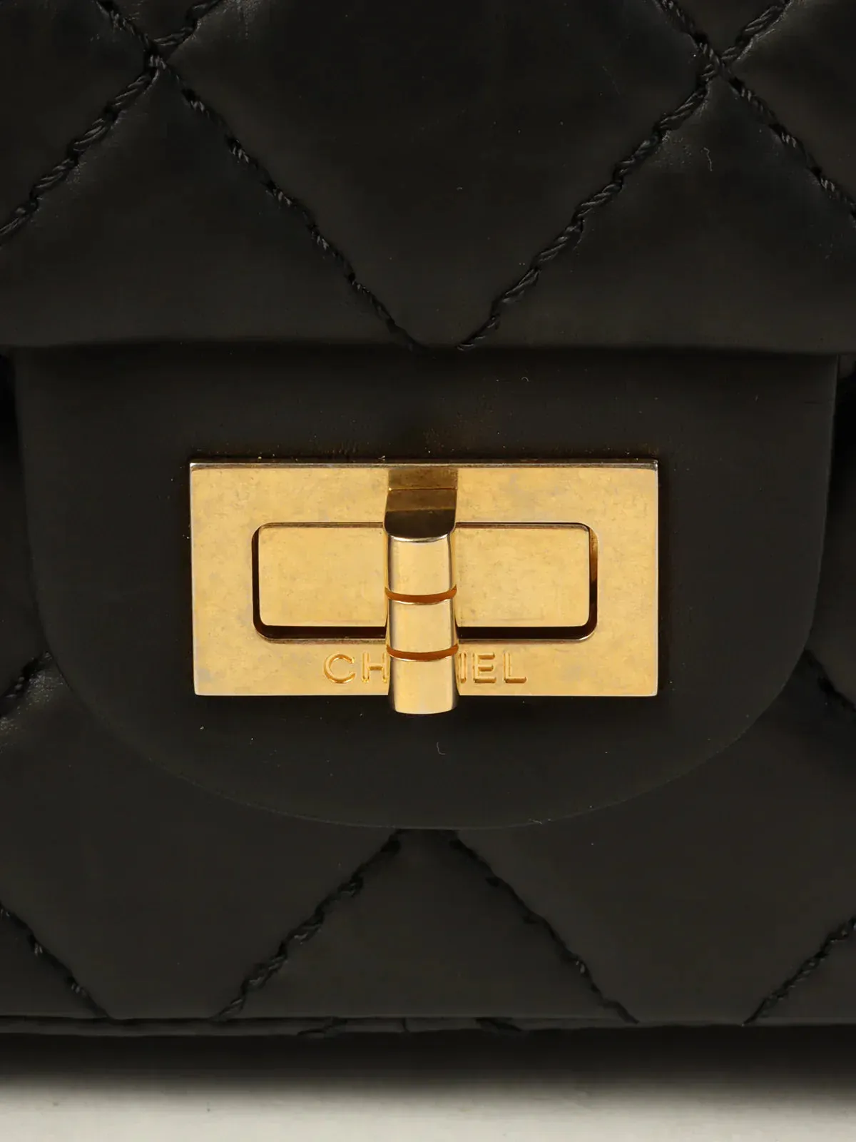 CHANEL Around 2005 Made 2.55 Chain Shoulder Bag Black