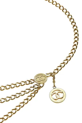 Chanel,  Gold Sunburst 'CC' Chain Belt 3, Gold