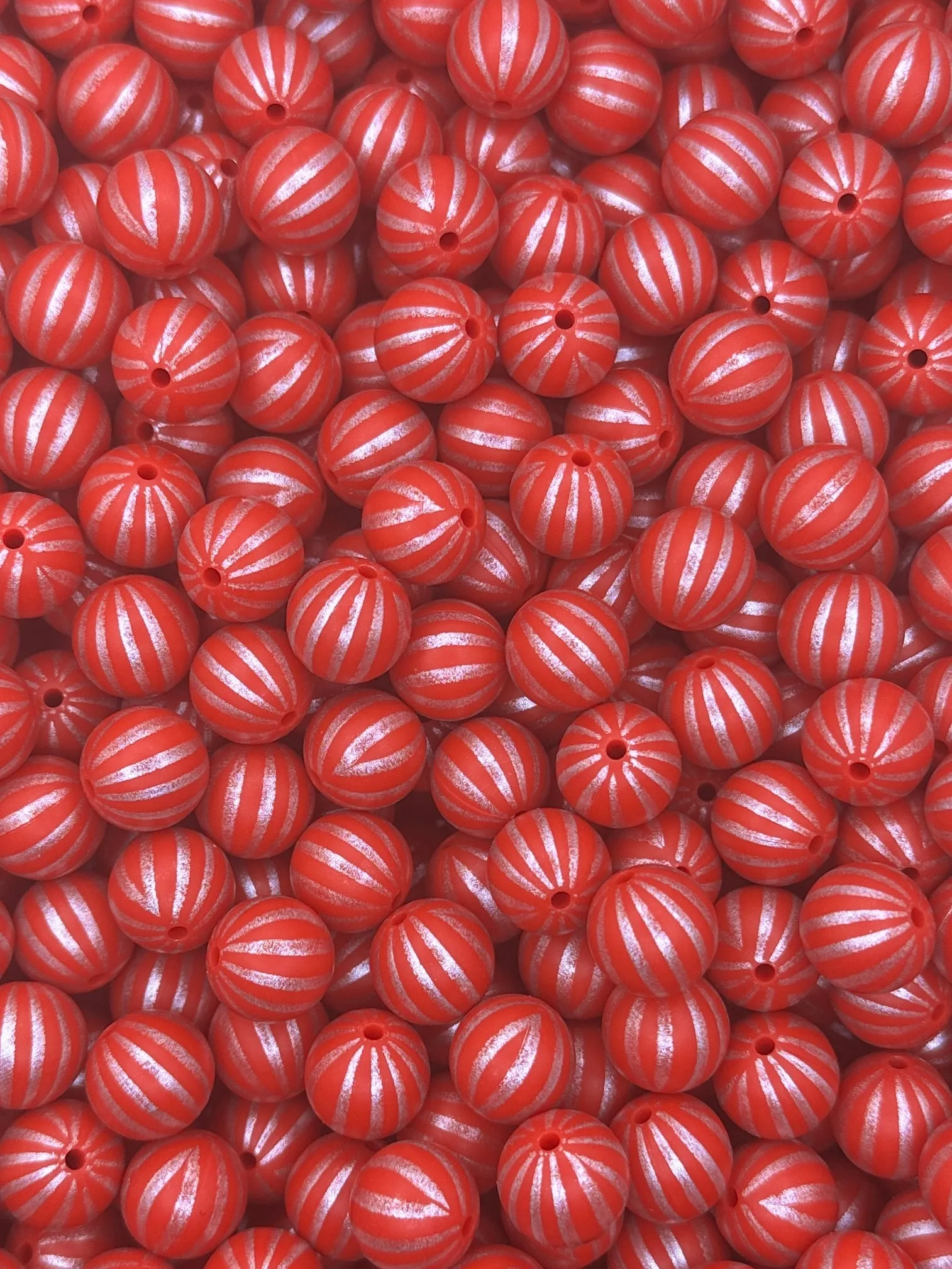 ***Discontinued*** Deck The Halls Printed 15mm Bead