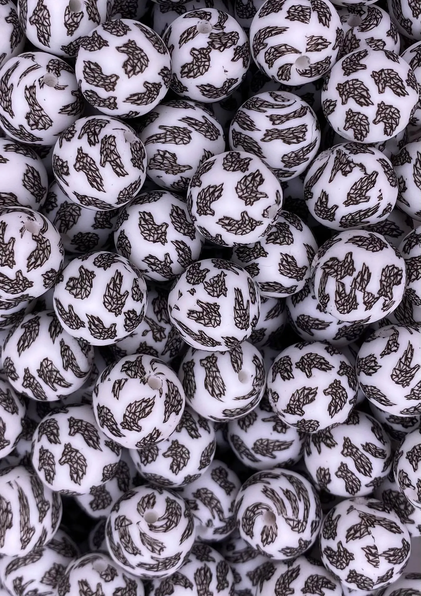 ***Discontinued*** Wolfkraal Printed 15mm Bead