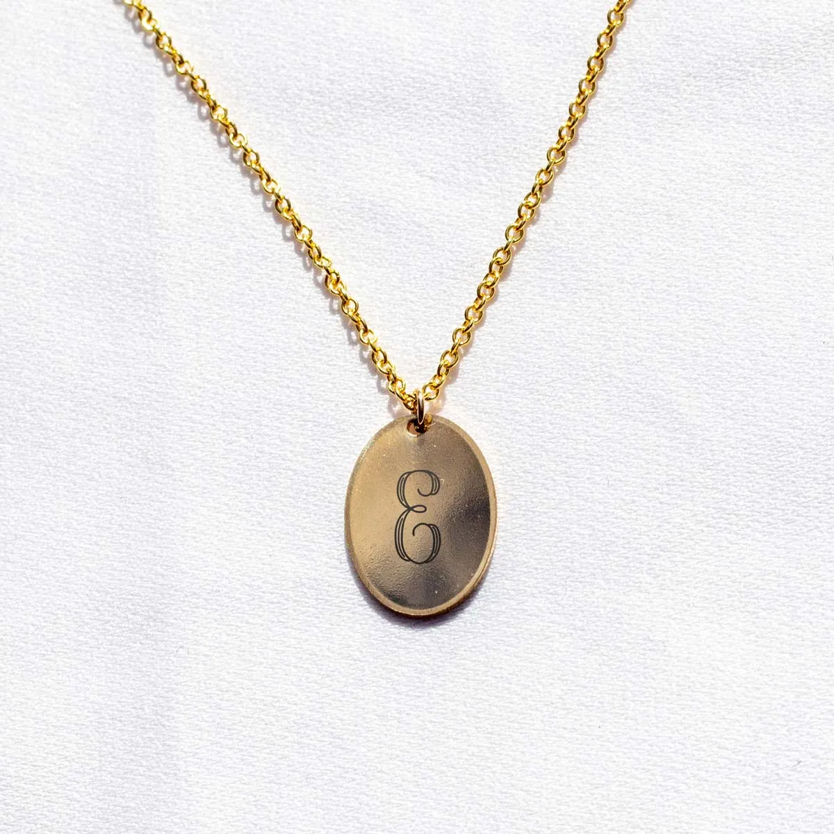 Gold Fill Voyager Charm Necklace - Monogram