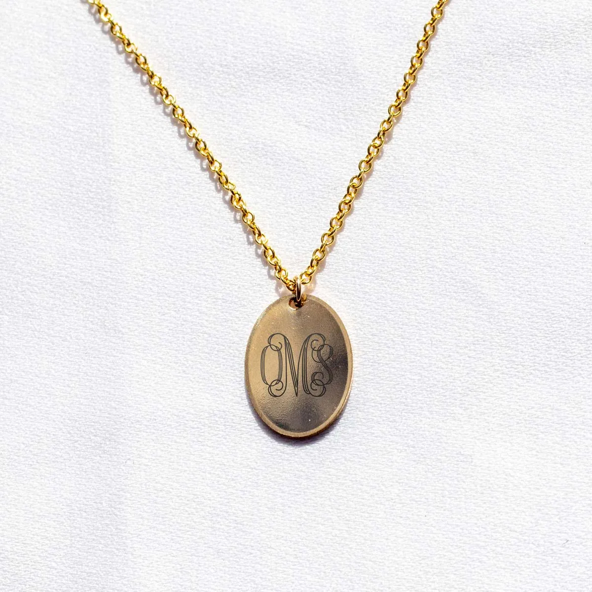 Gold Fill Voyager Charm Necklace - Monogram