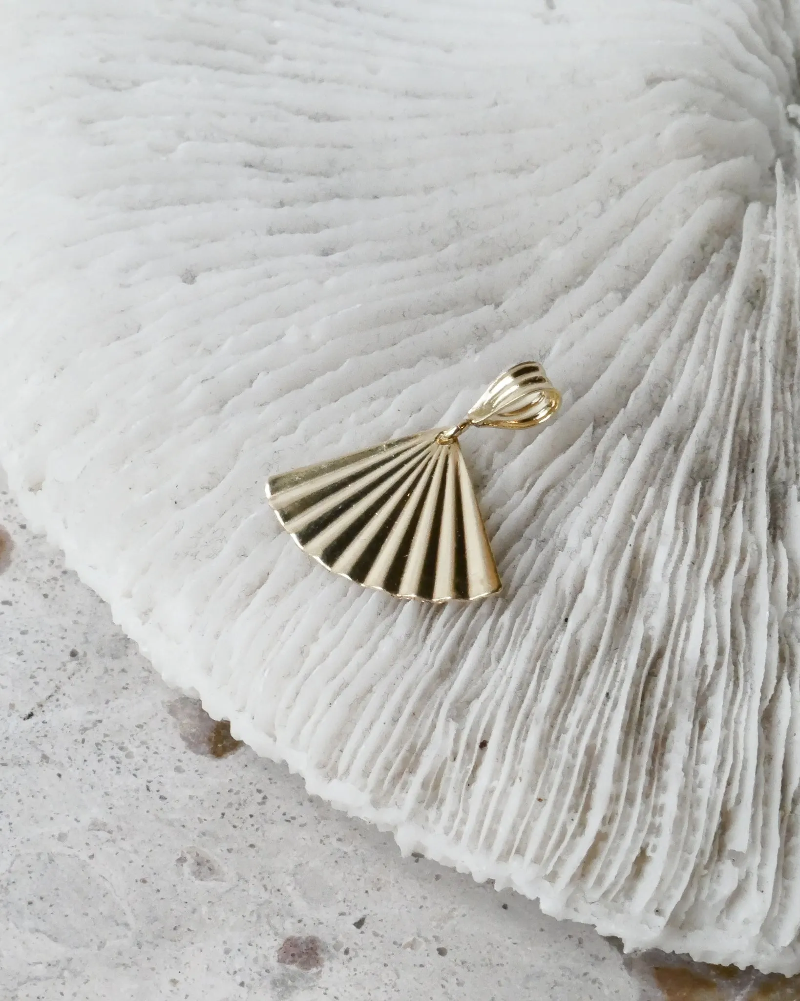 Goldfilled Necklace Charm Fan