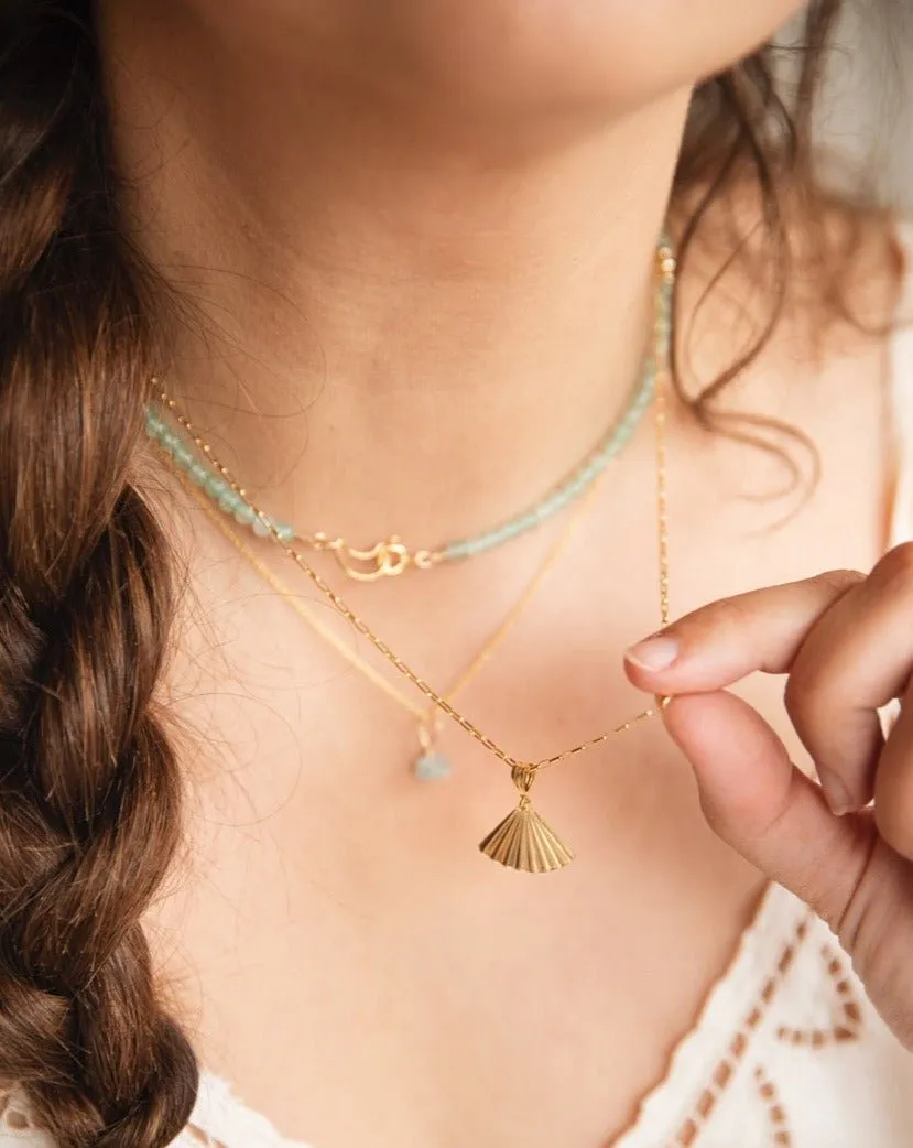 Goldfilled Necklace Charm Fan