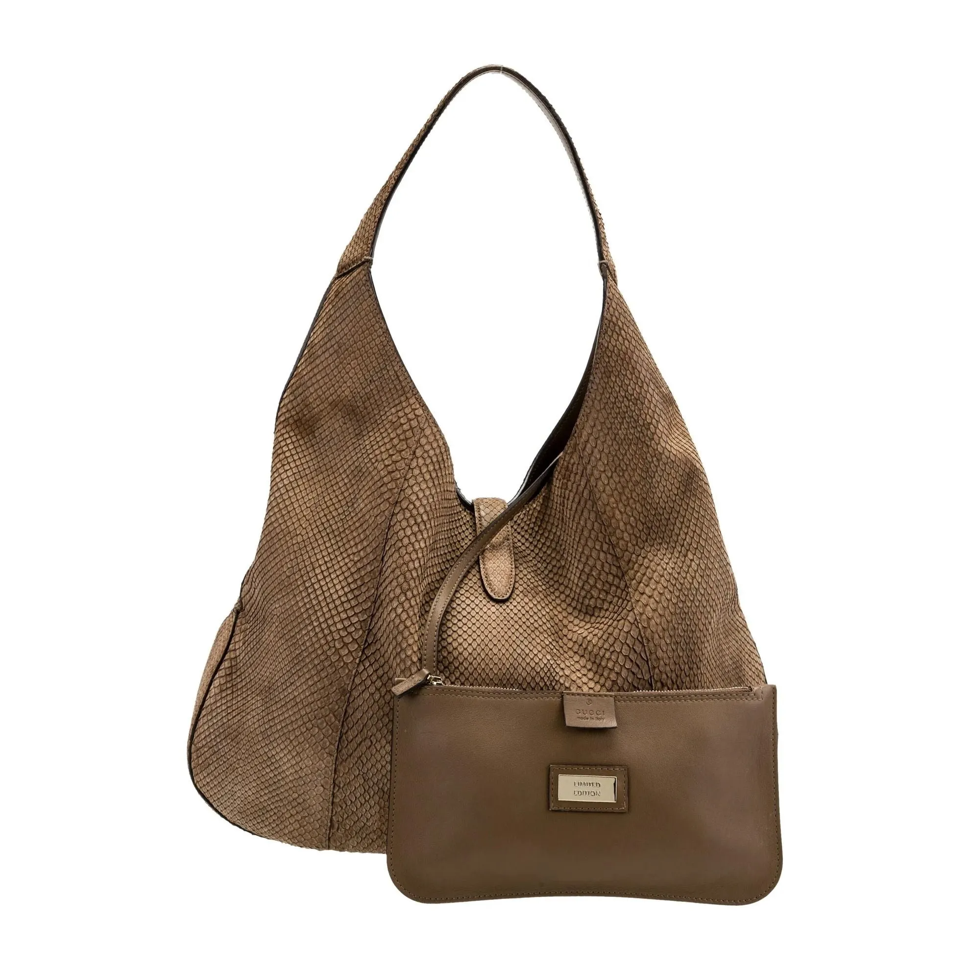Gucci Jackie golden python hobo w gold hardware