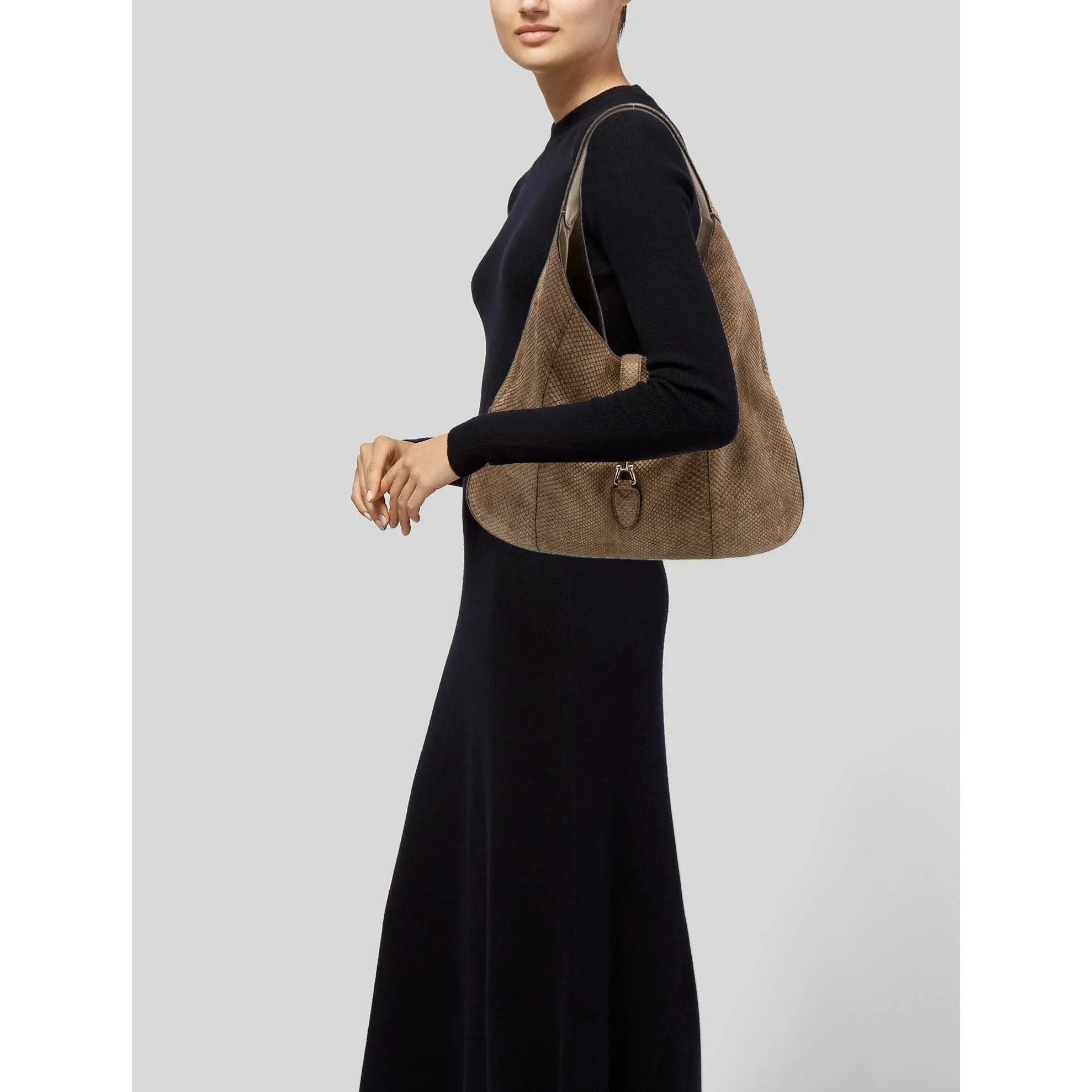 Gucci Jackie golden python hobo w gold hardware