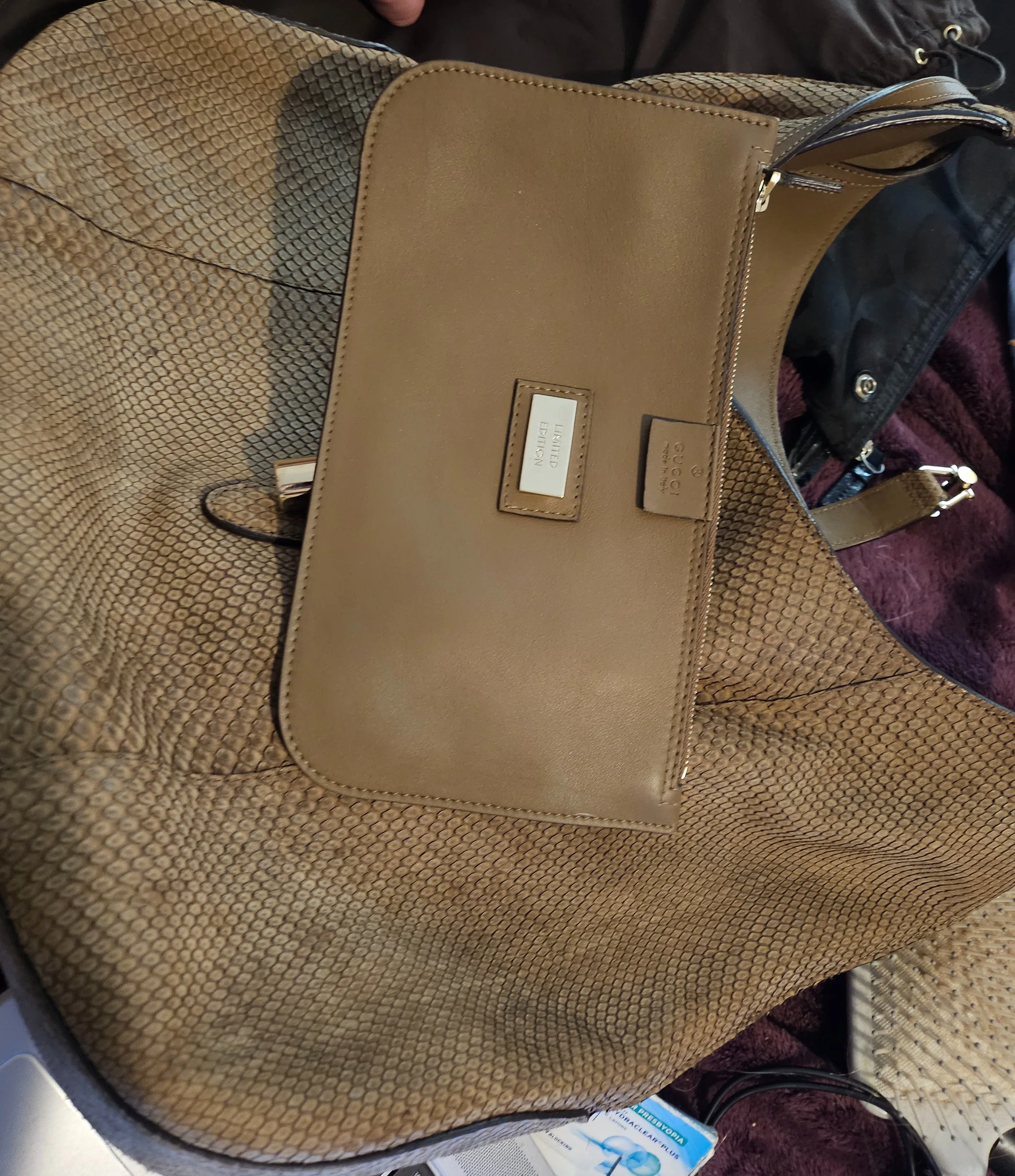 Gucci Jackie golden python hobo w gold hardware