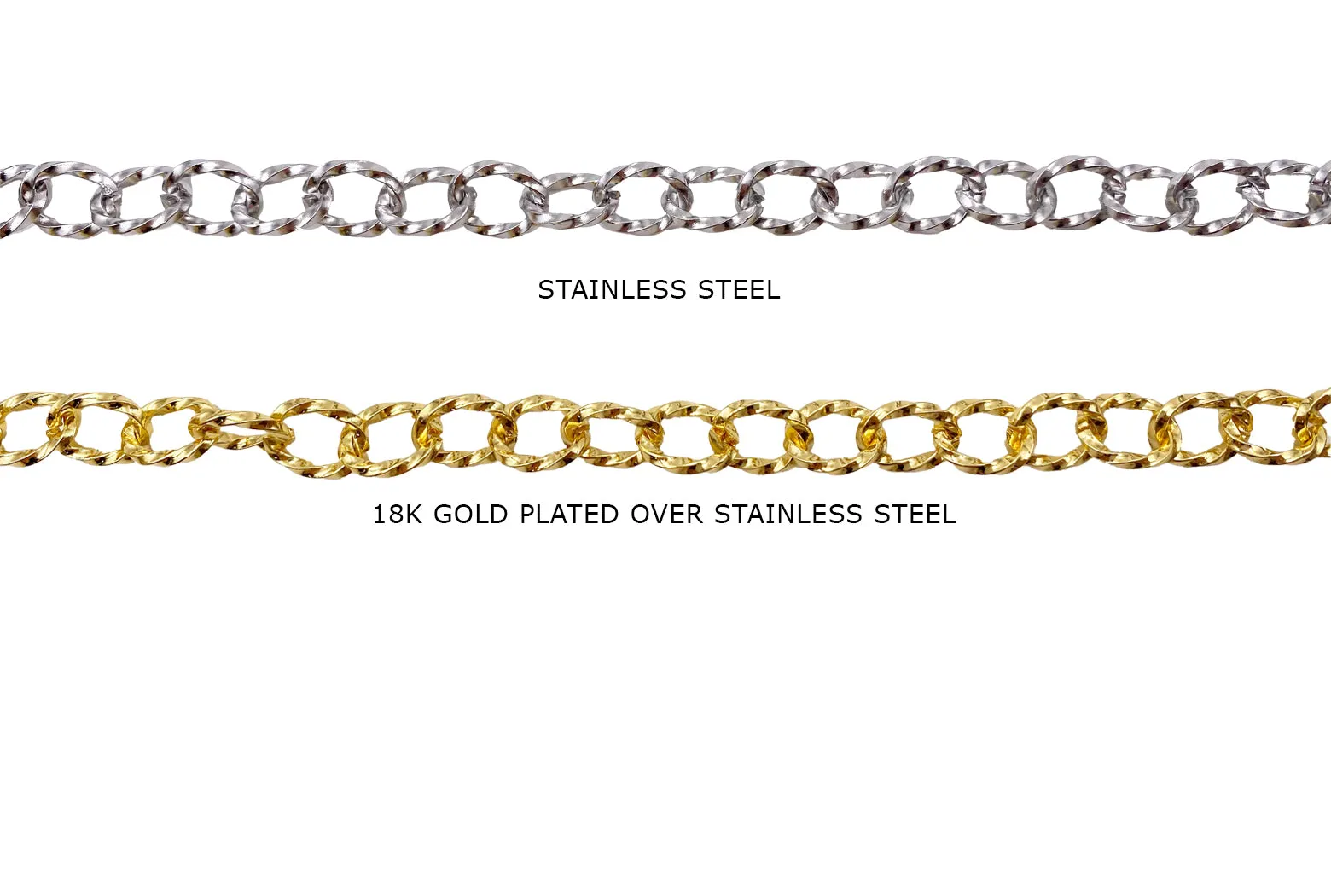 SSC1185 Stainless Steel Oval Link Swirl Design Chain