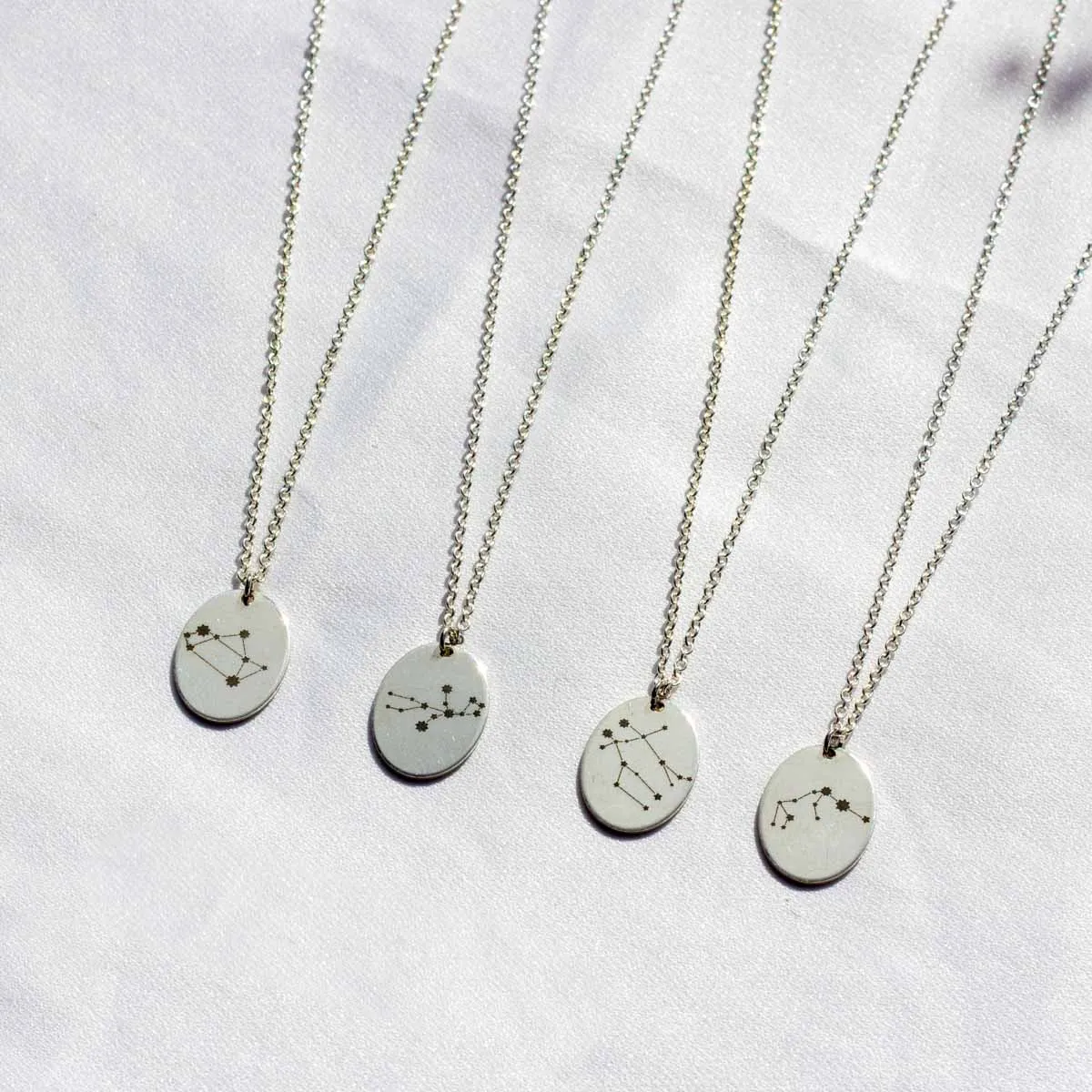Sterling Silver Voyager Charm Necklace - Zodiac Constellations