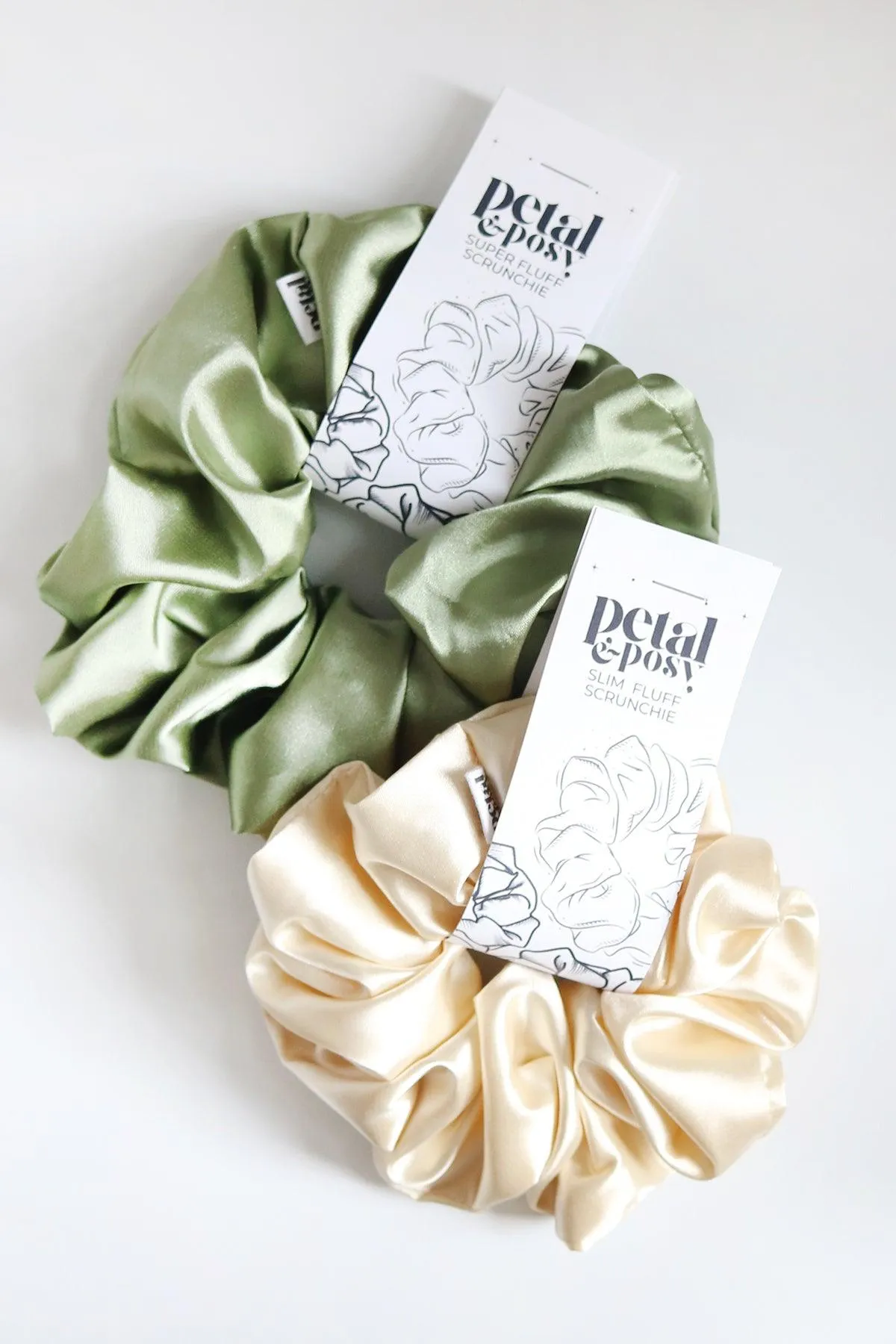 Super Fluff Silk Satin Scrunchie in Blonde