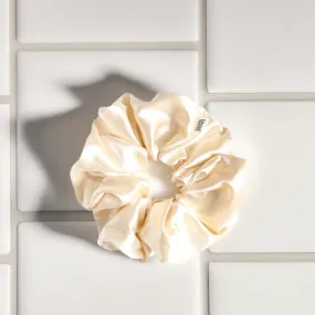 Super Fluff Silk Satin Scrunchie in Blonde
