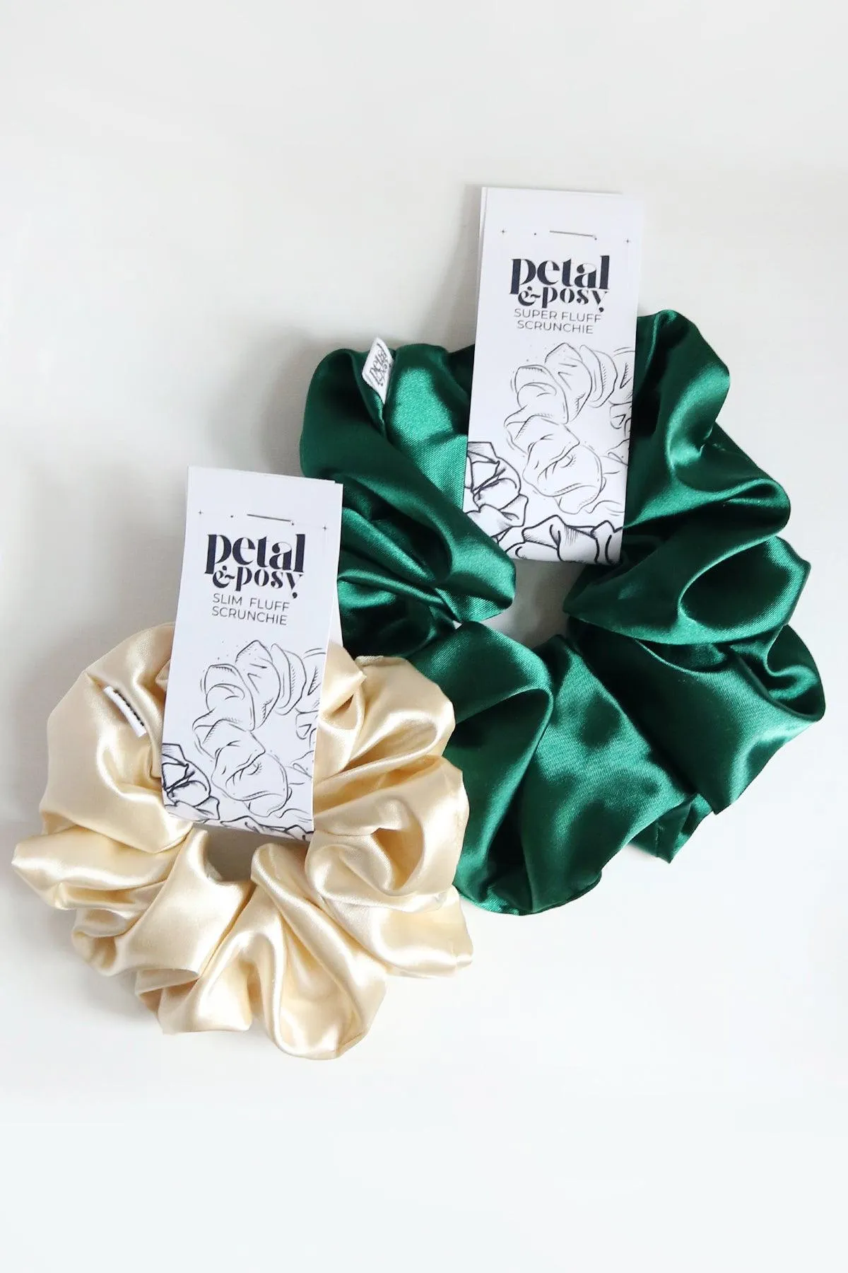 Super Fluff Silk Satin Scrunchie in Carbon