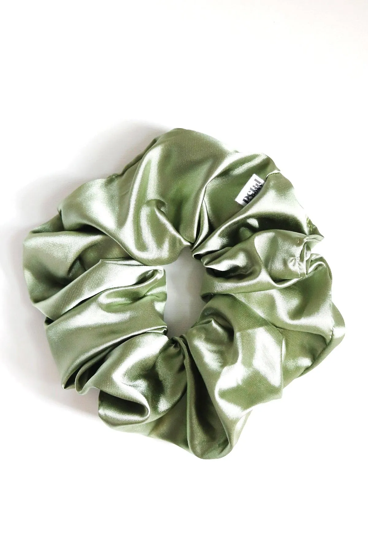 Super Fluff Silk Satin Scrunchie in Sage