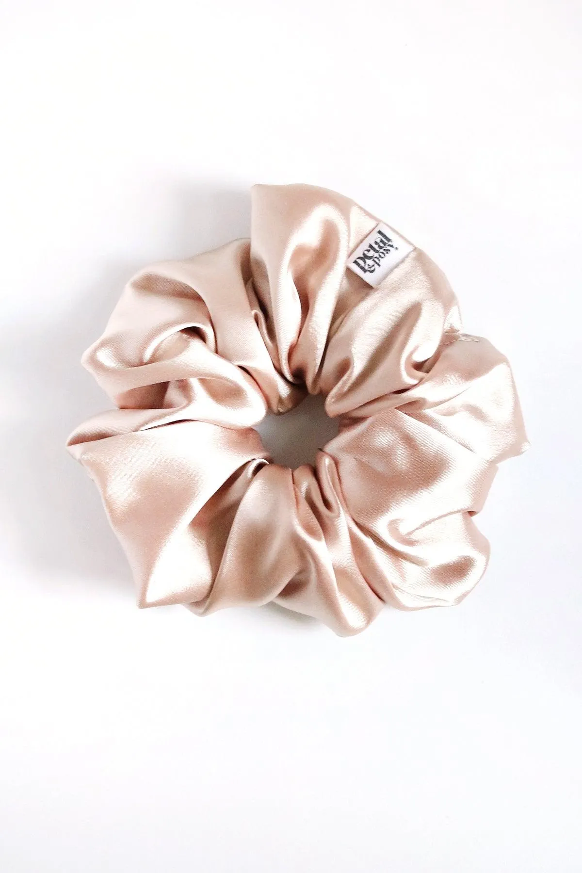 Super Fluff Silk Satin Scrunchie in Sand