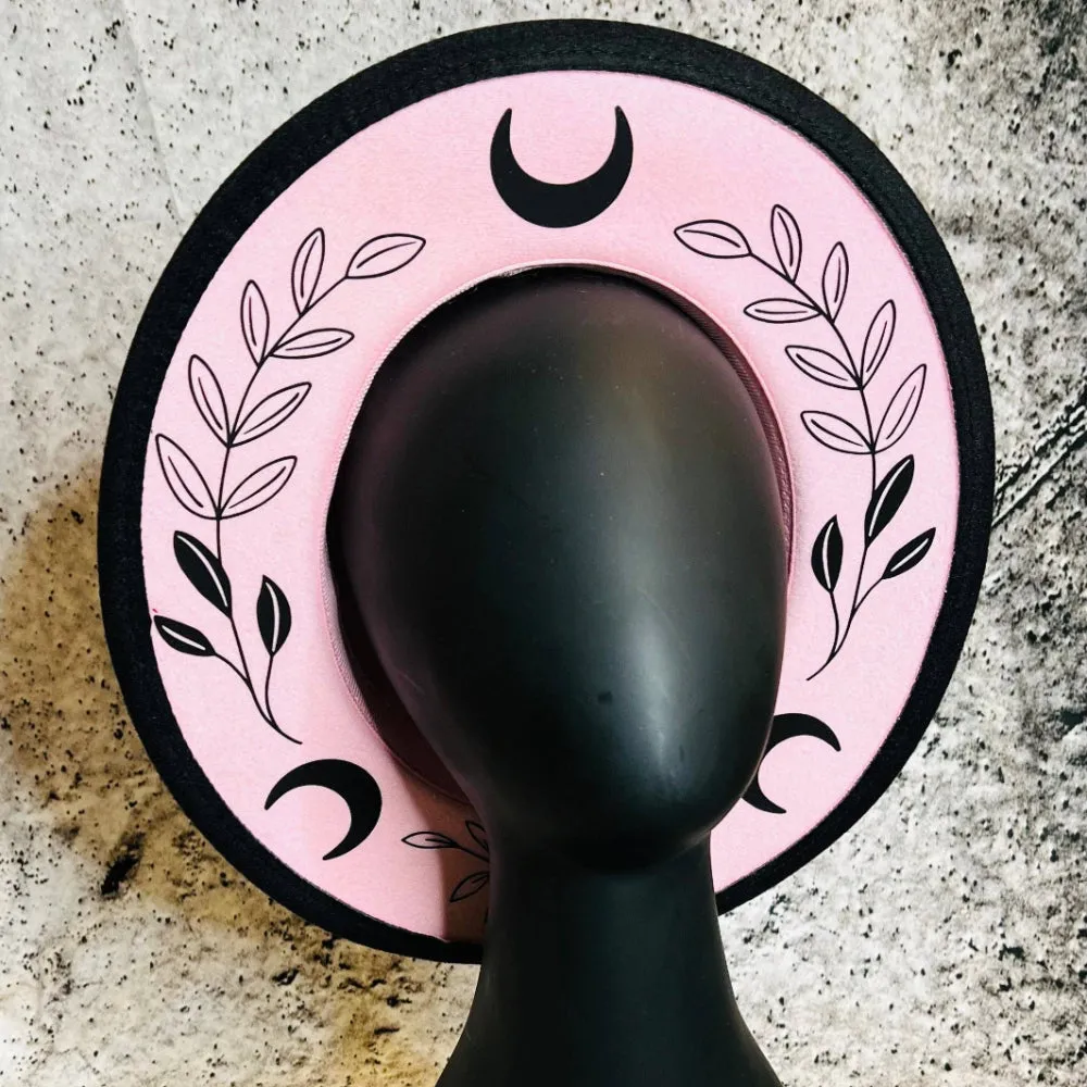 Wide Brim Hat Pink Fern