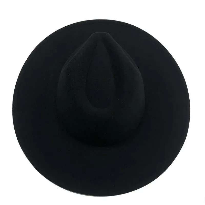 Wide brim Red Bottom hat Fedora